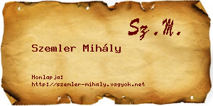 Szemler Mihály névjegykártya